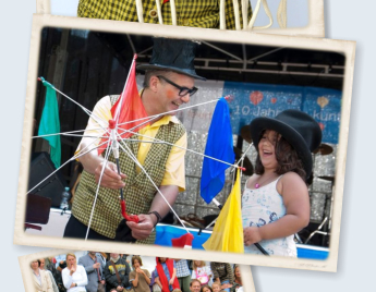 Zauber-Clown "Der Zaubertrottel" aus Hamburg in Aktion
